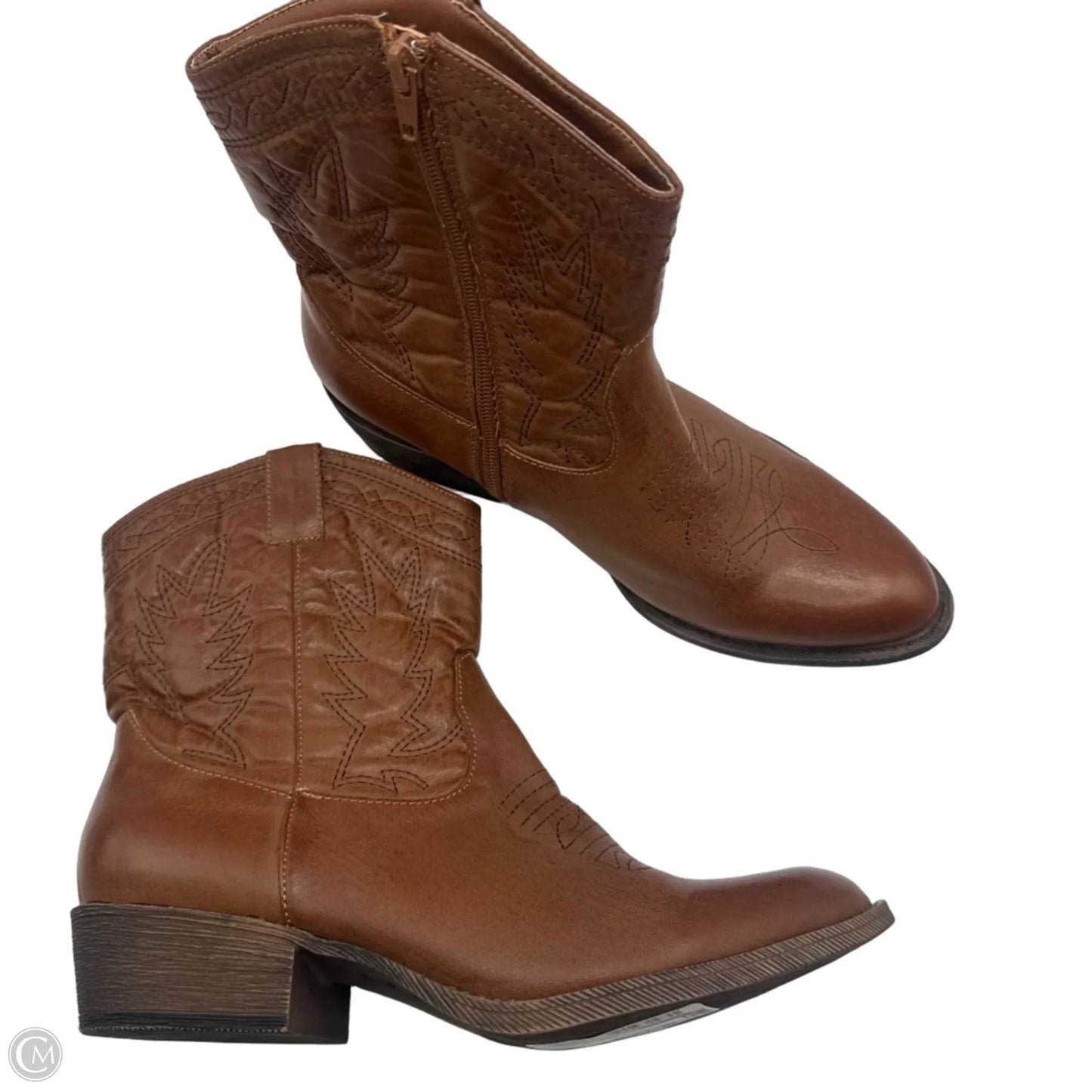 Boots Western By Clothes Mentor In Brown, Size: 10