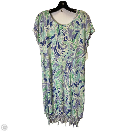 Dress Casual Short By Cmc In Blue & Green, Size: M