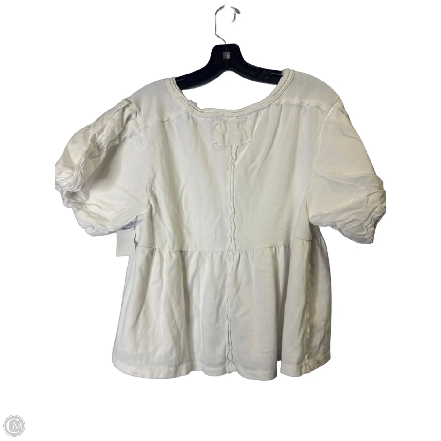 Top Short Sleeve By Cmc In Cream, Size: M