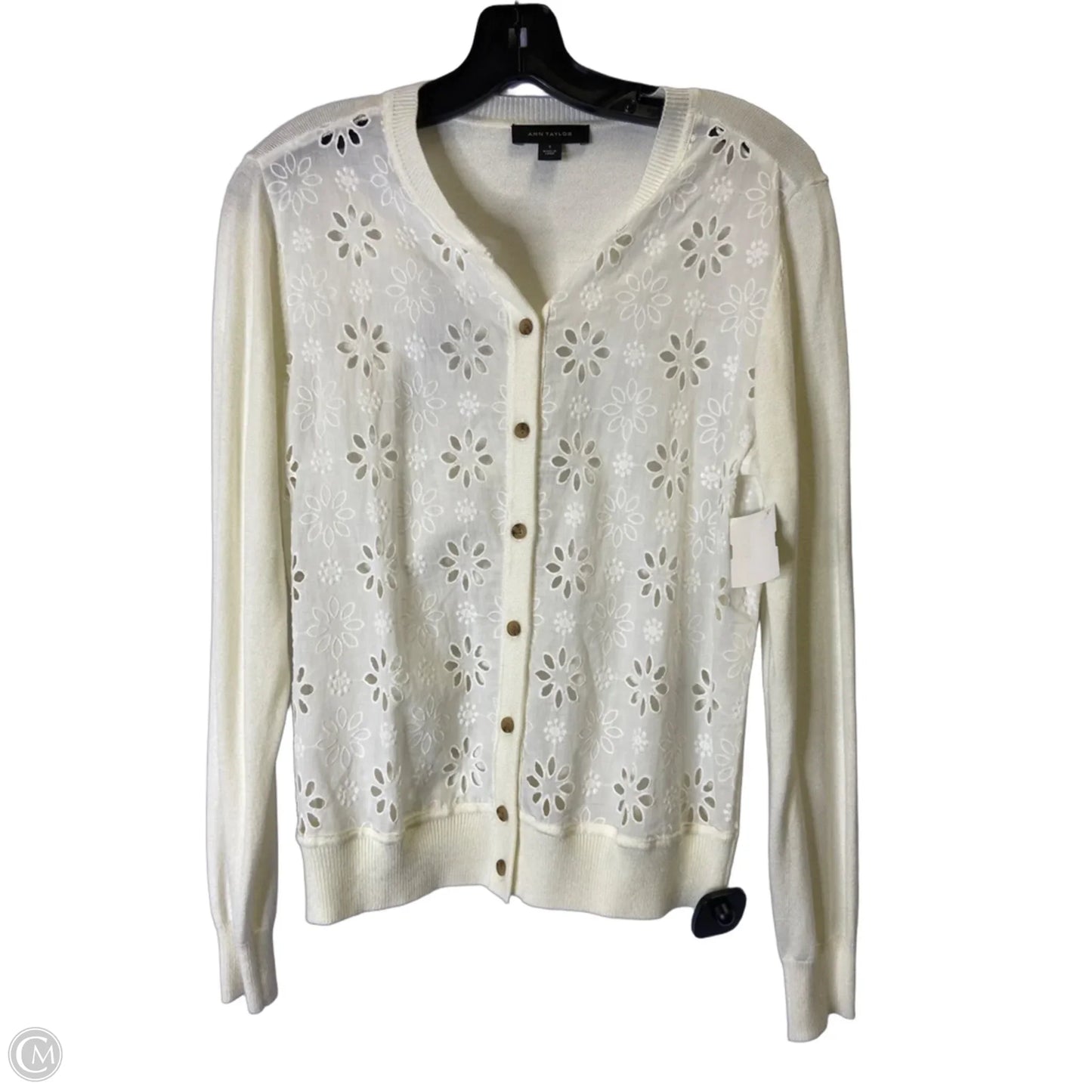 Cardigan By Ann Taylor In Cream, Size: S