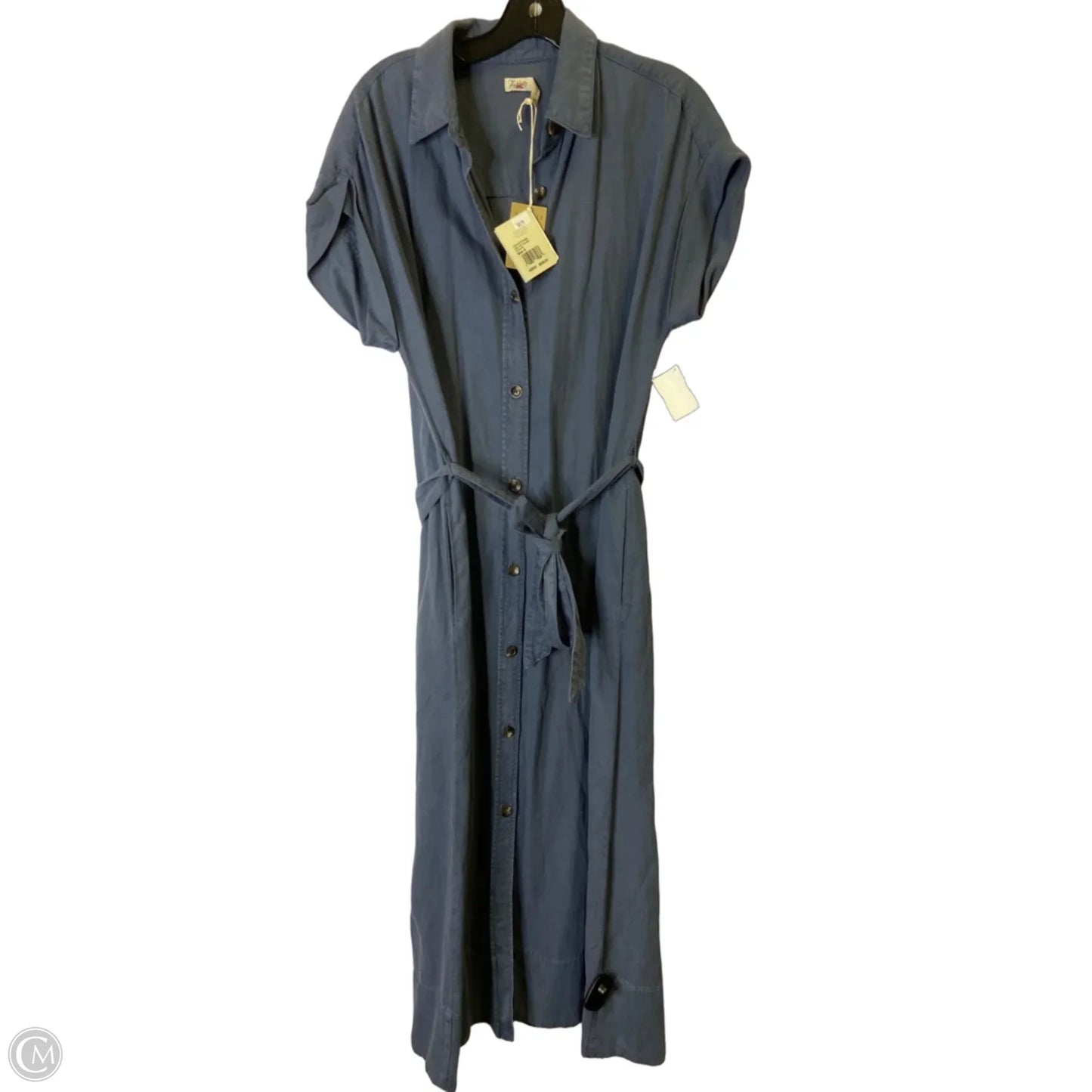 Dress Casual Midi By Faherty In Blue, Size: S