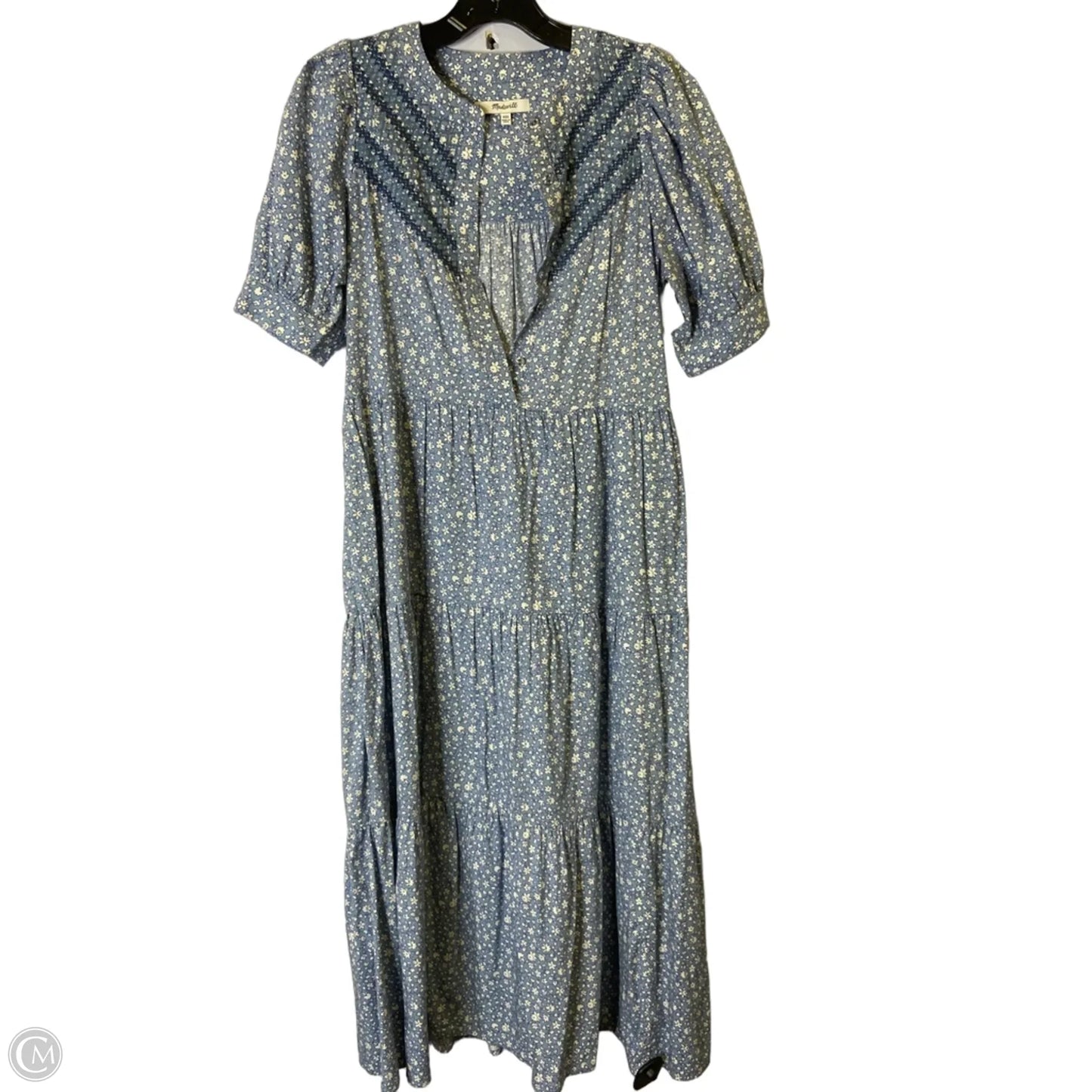Dress Casual Midi By Madewell In Blue, Size: Xxs