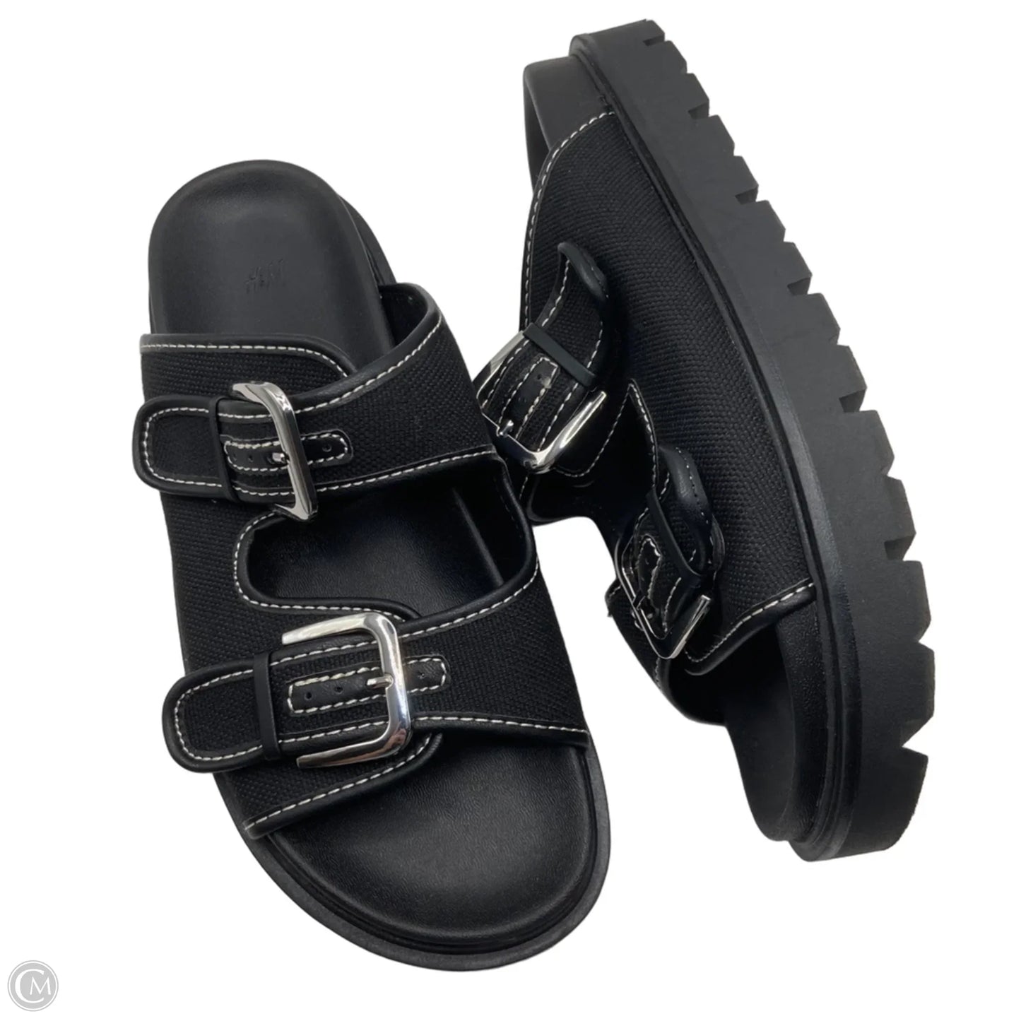 Sandals Heels Platform By H&m In Black, Size: 9.5