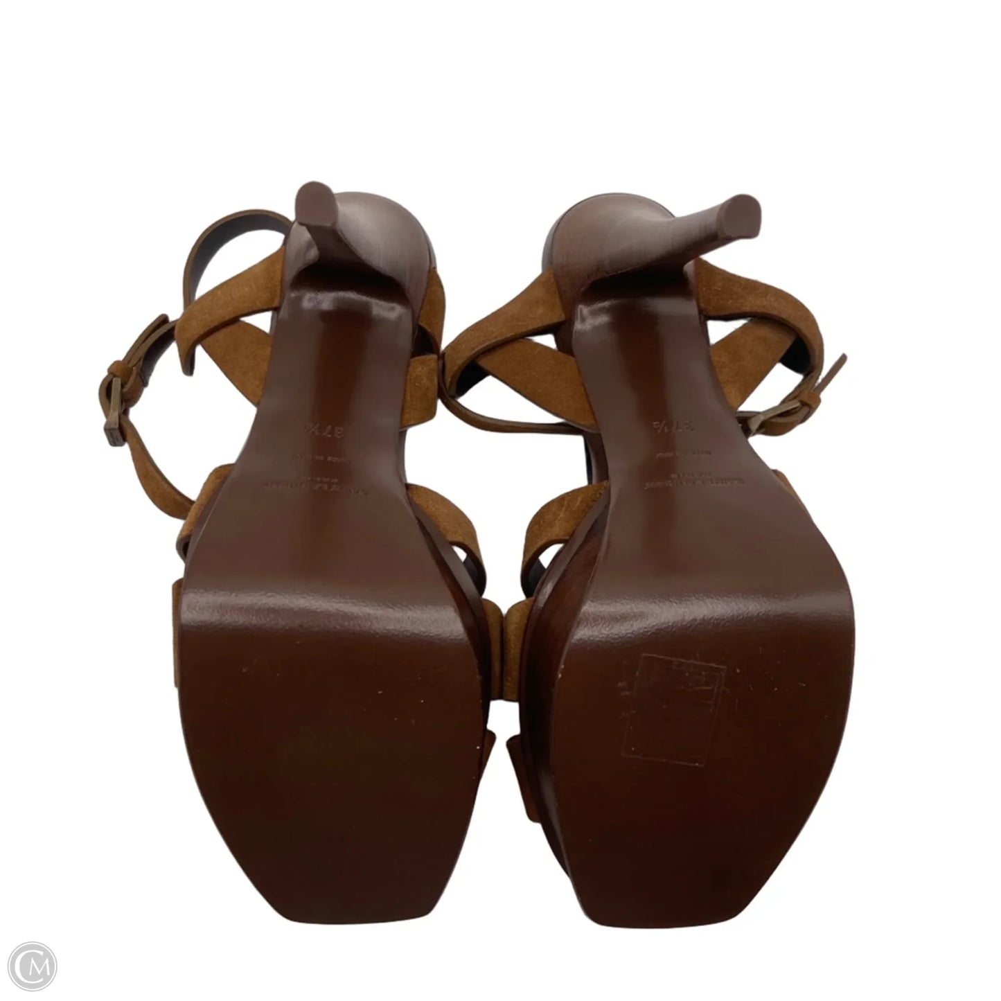 Shoes Luxury Designer By Yves Saint Laurent In Brown, Size: 7.5