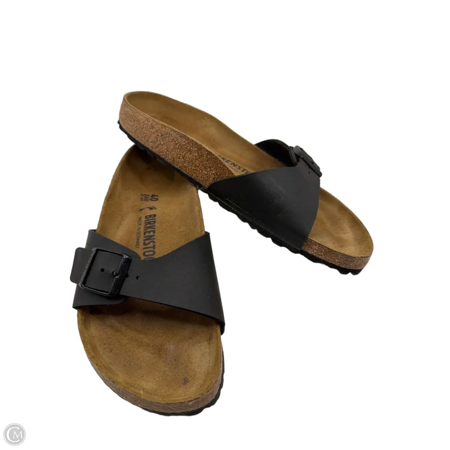 Sandals Flats By Birkenstock In Black, Size: 9