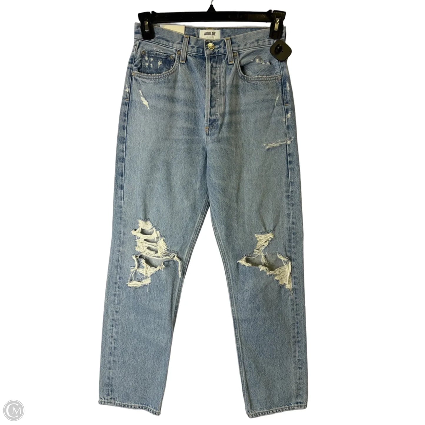 Jeans Straight By Agolde In Blue Denim, Size: 2