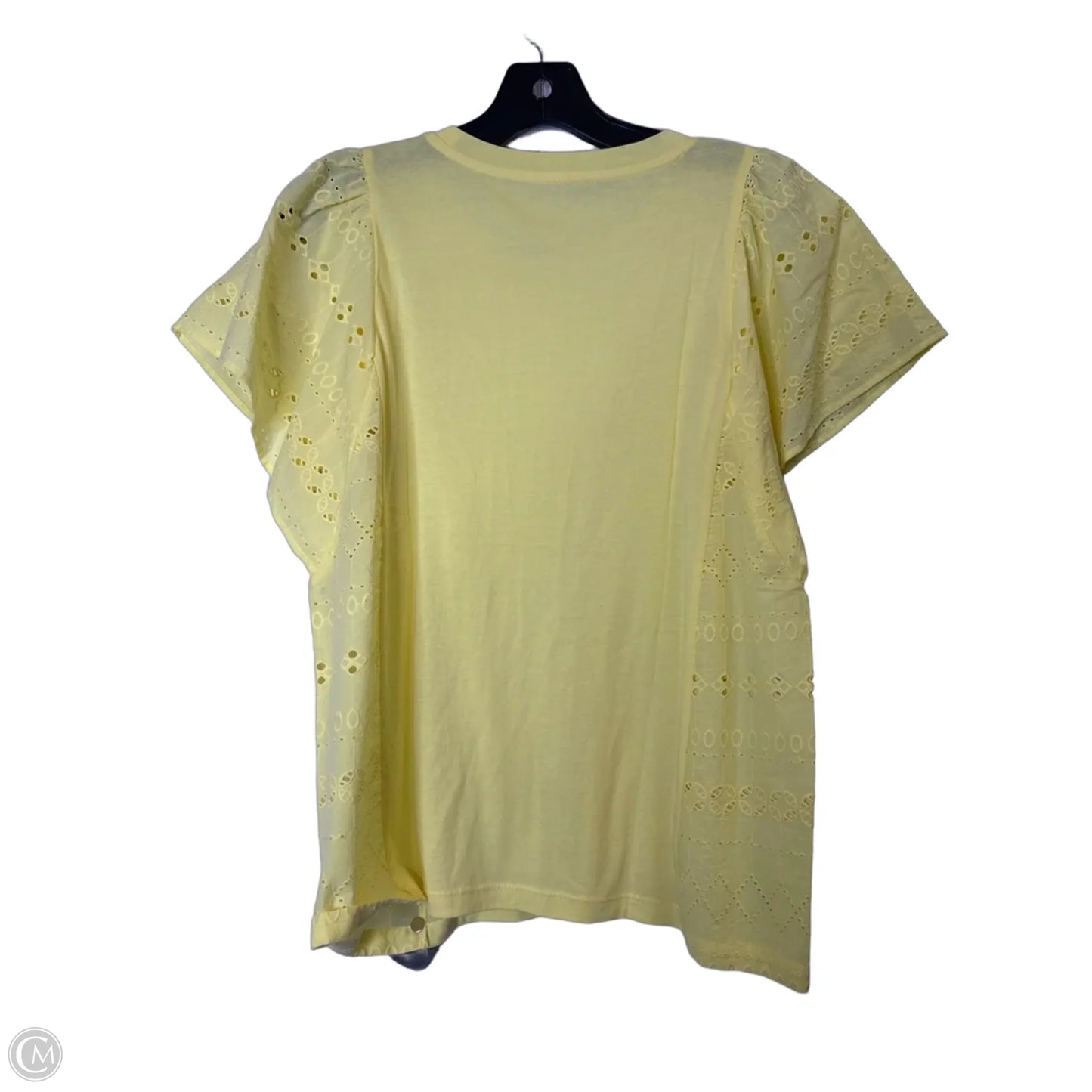 Top Short Sleeve By Loft In Yellow, Size: M