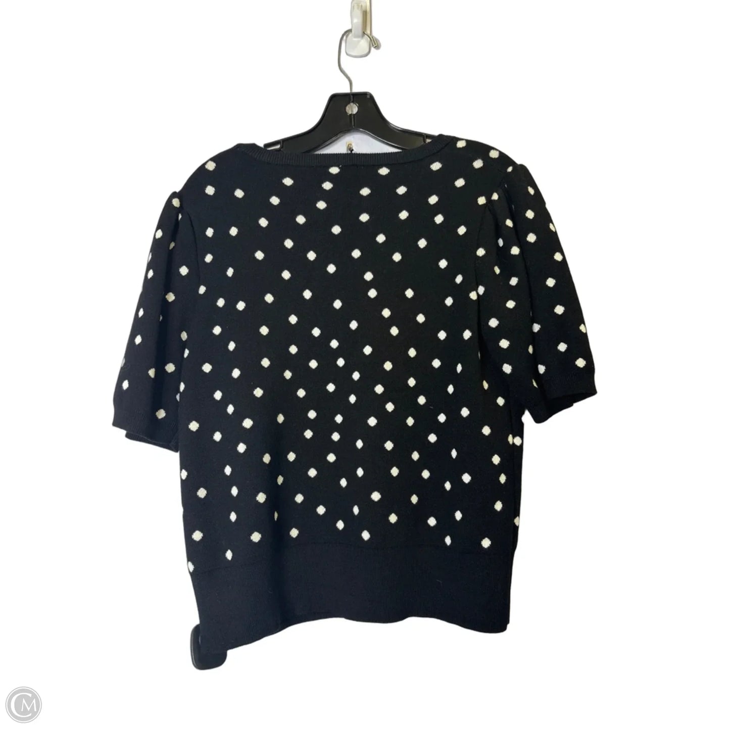 Sweater Short Sleeve By Adrianna Papell In Black, Size: L