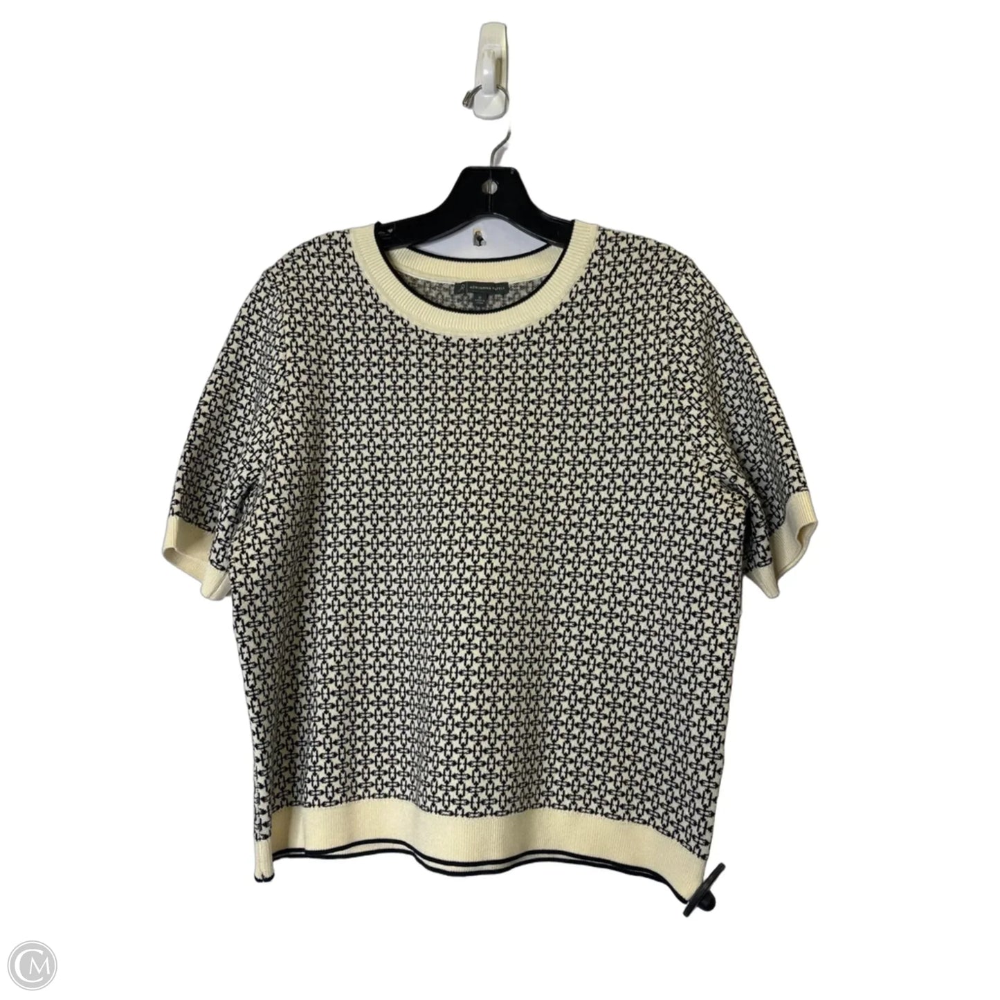 Sweater Short Sleeve By Adrianna Papell In Black, Size: M