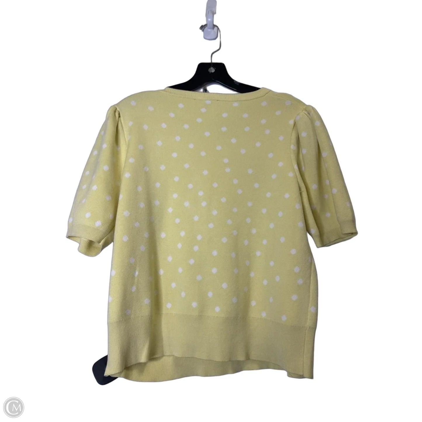 Sweater Short Sleeve By Adrianna Papell In Yellow, Size: L