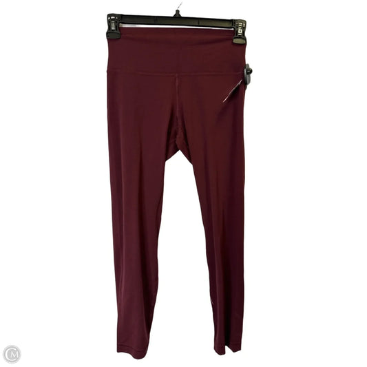 Athletic Leggings By Lululemon In Red, Size: 8
