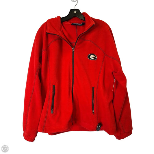 Jacket Fleece By Clothes Mentor In Red, Size: Xl