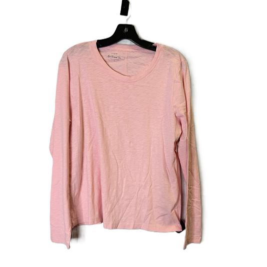 Top Long Sleeve Basic By J. Crew In Pink, Size: L