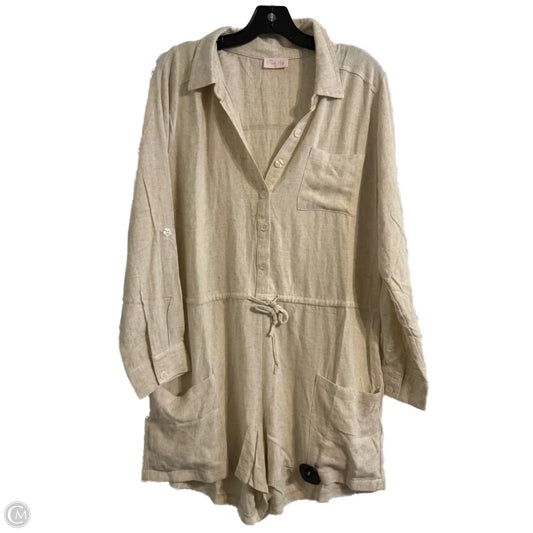 Romper By Pink Lily In Cream, Size: M