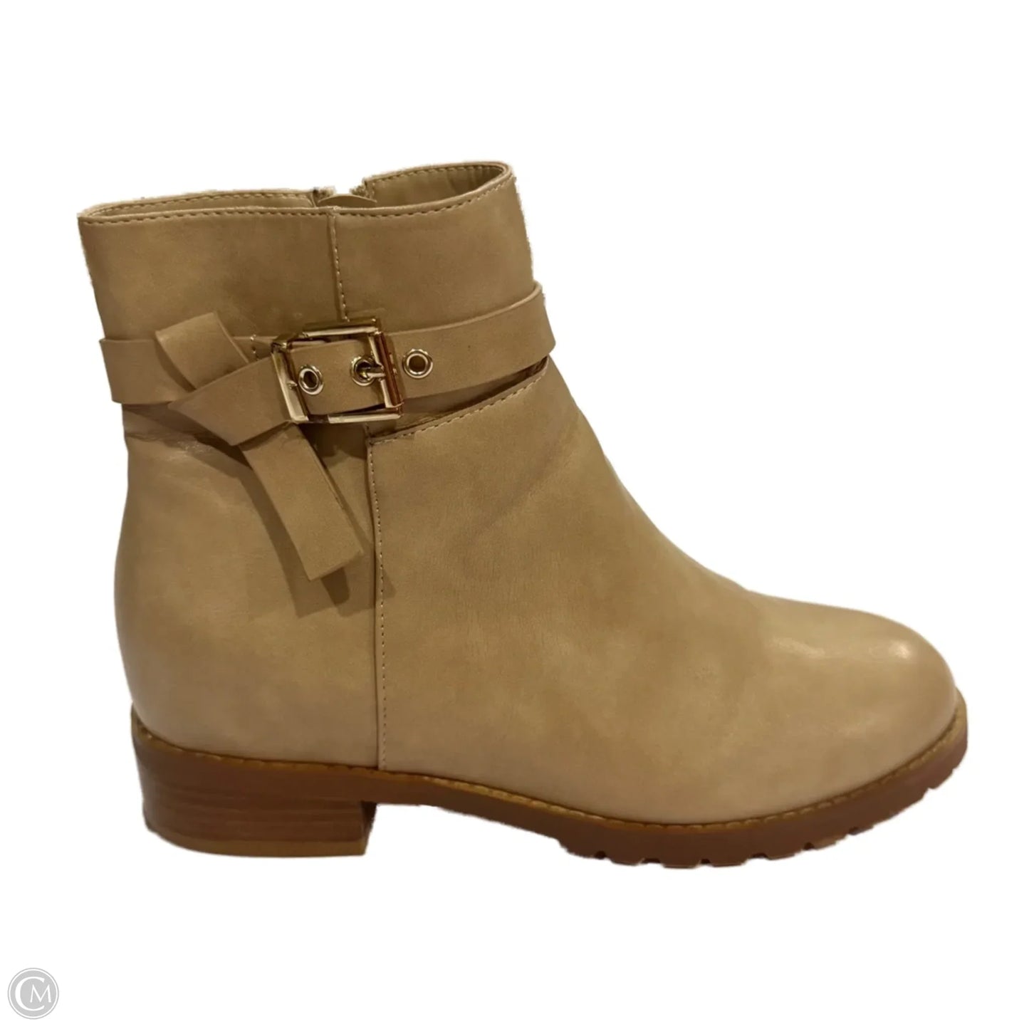 Boots Ankle Flats By Crown And Ivy In Cream, Size: 11