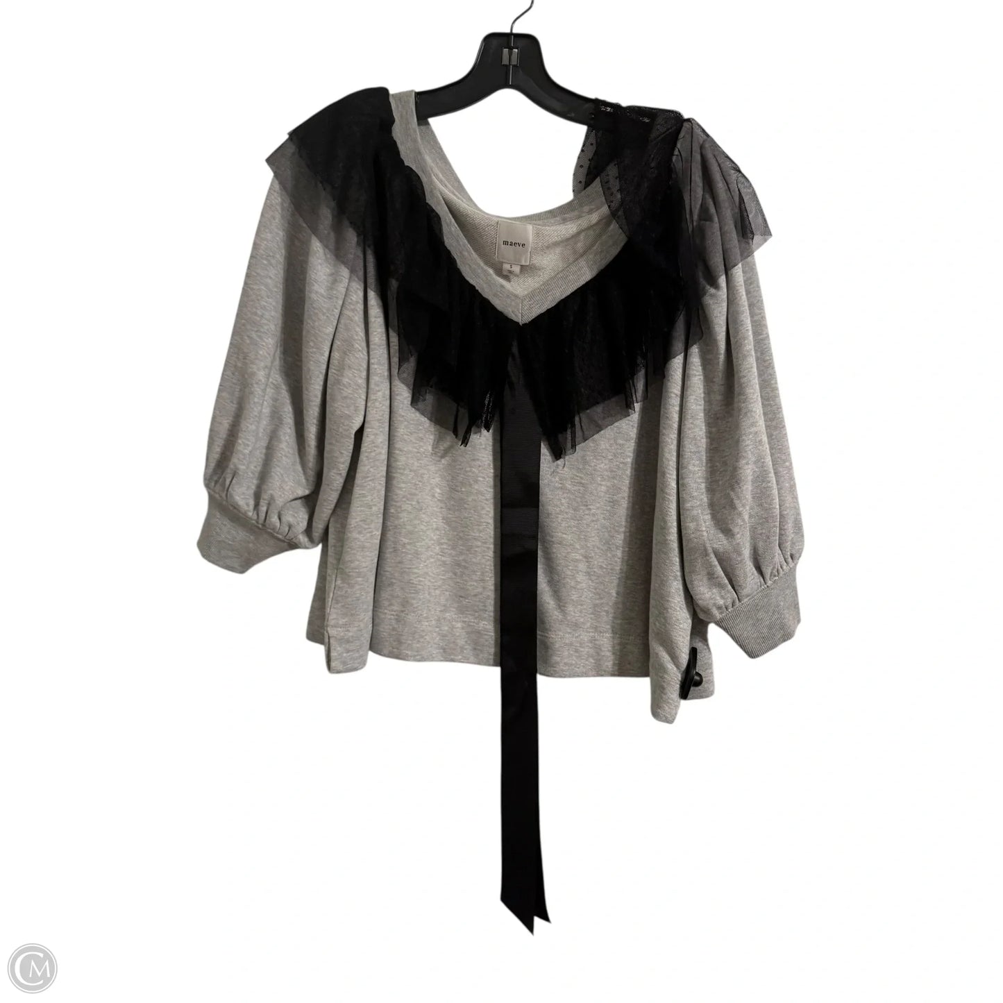 Top Short Sleeve By Maeve In Grey, Size: S