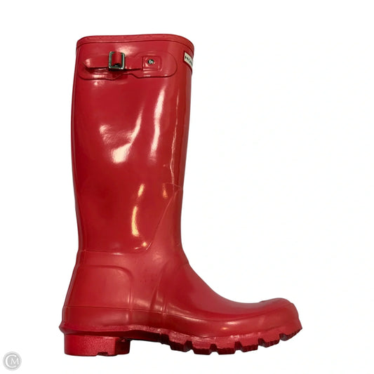 Boots Rain By Hunter In Pink, Size: 7