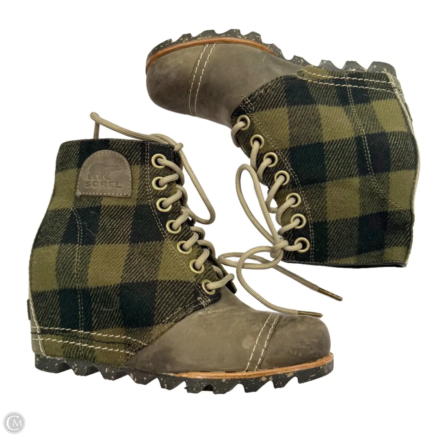 Boots Ankle Heels By Sorel In Green, Size: 7