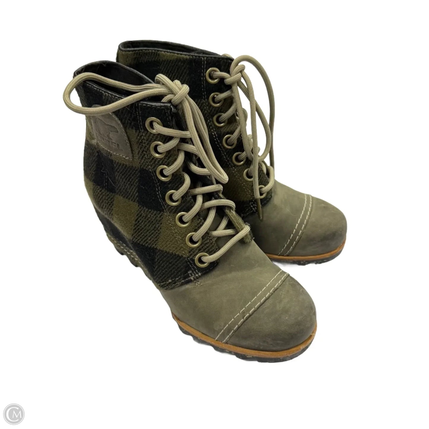 Boots Ankle Heels By Sorel In Green, Size: 7