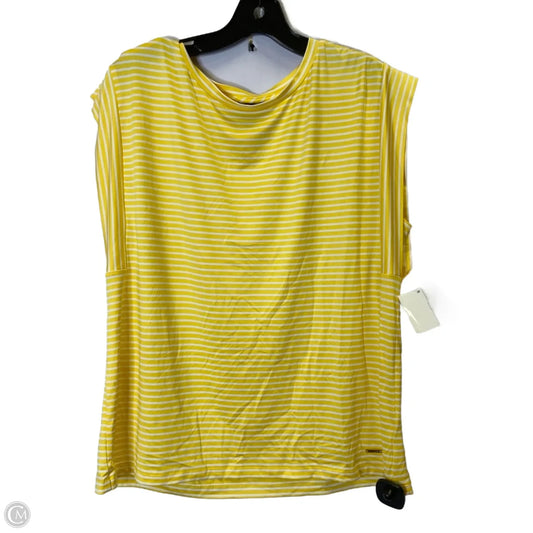 Top Short Sleeve By Jones New York In Yellow, Size: L