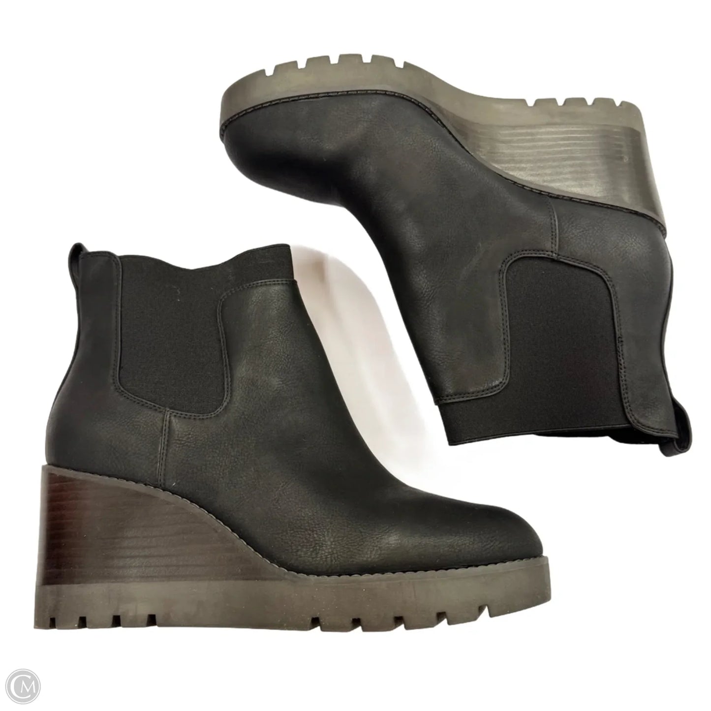 Boots Ankle Heels By Crown Vintage In Black, Size: 10