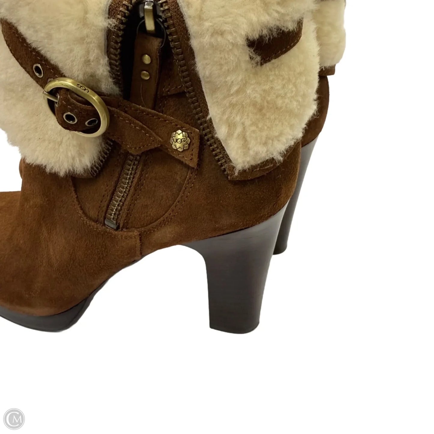 Boots Designer By Ugg In Brown, Size: 10