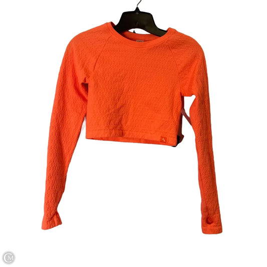 Athletic Top Long Sleeve Crewneck By Joy Lab In Orange, Size: M