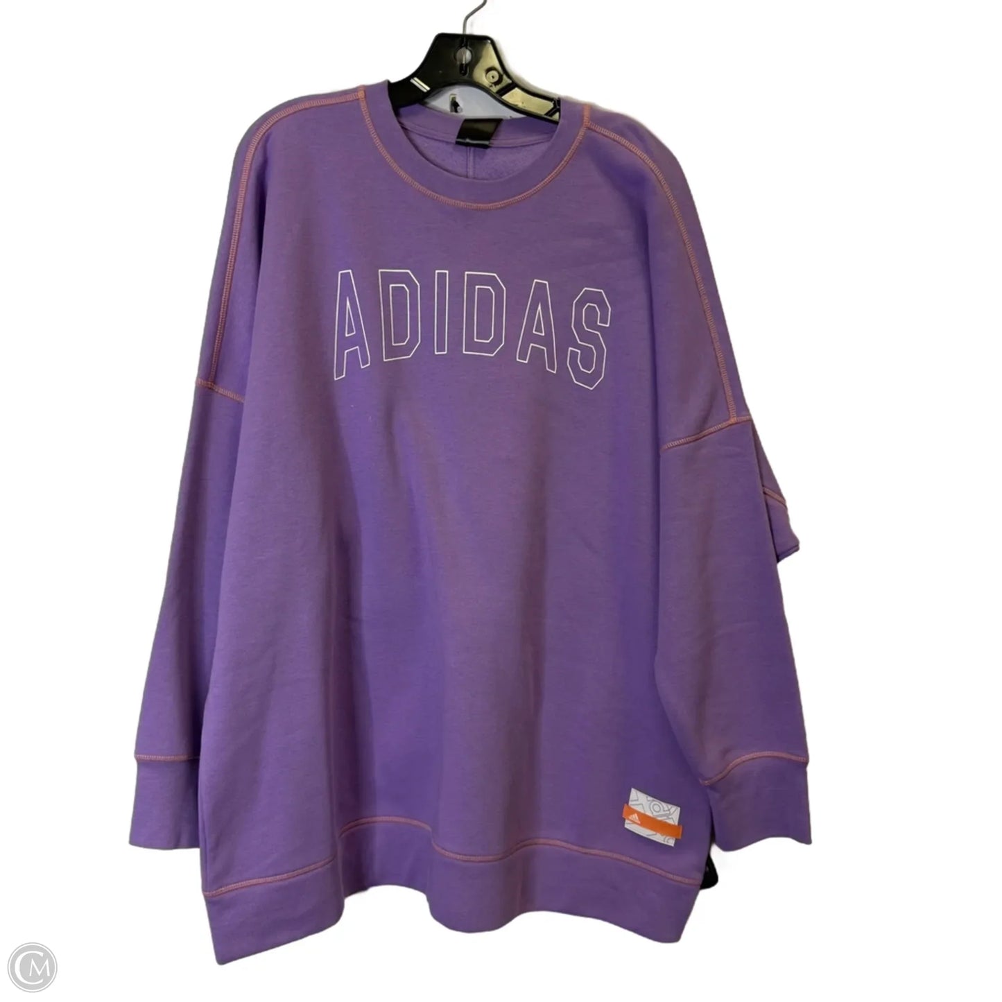 Athletic Sweatshirt Crewneck By Adidas In Purple, Size: 2x