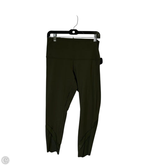 Athletic Leggings Capris By Lululemon In Green, Size: 10