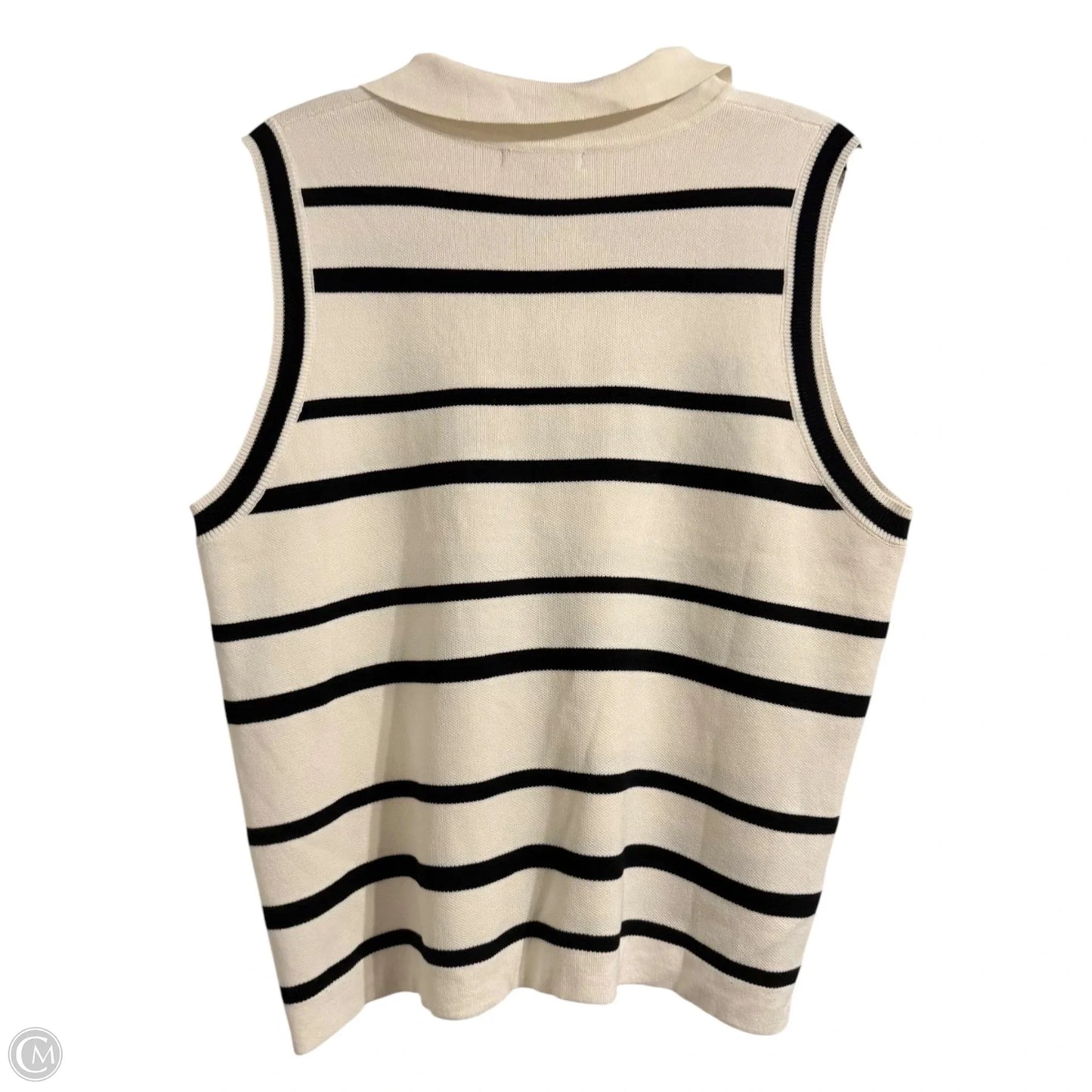 Top Sleeveless By Adrianna Papell In Striped Pattern, Size: Xl