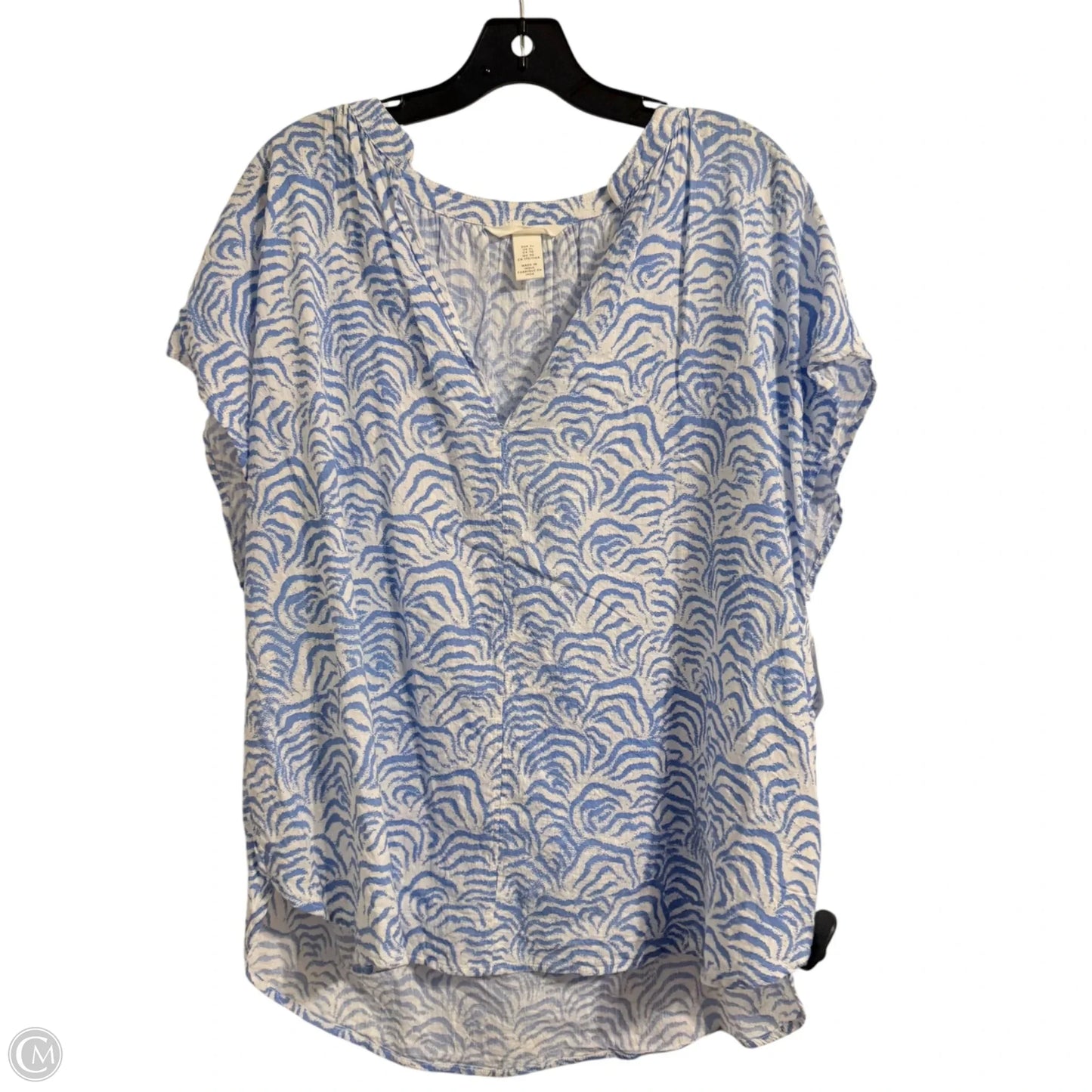 Top Short Sleeve By H&m In Blue, Size: Xl