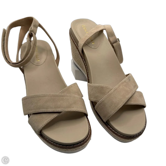 Sandals Heels Wedge By Cole-haan In Cream, Size: 10.5