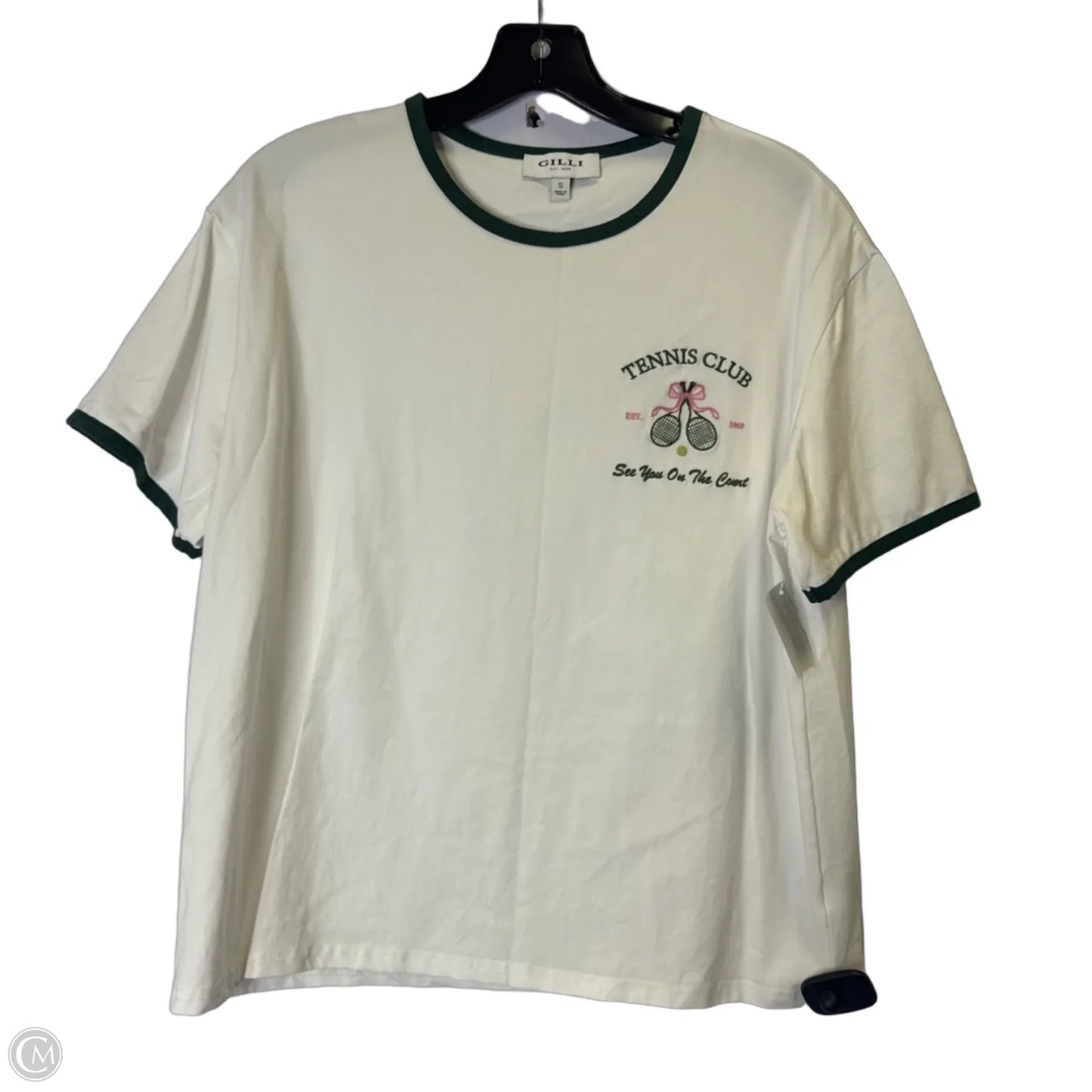 Top Short Sleeve By Gilli In White, Size: S