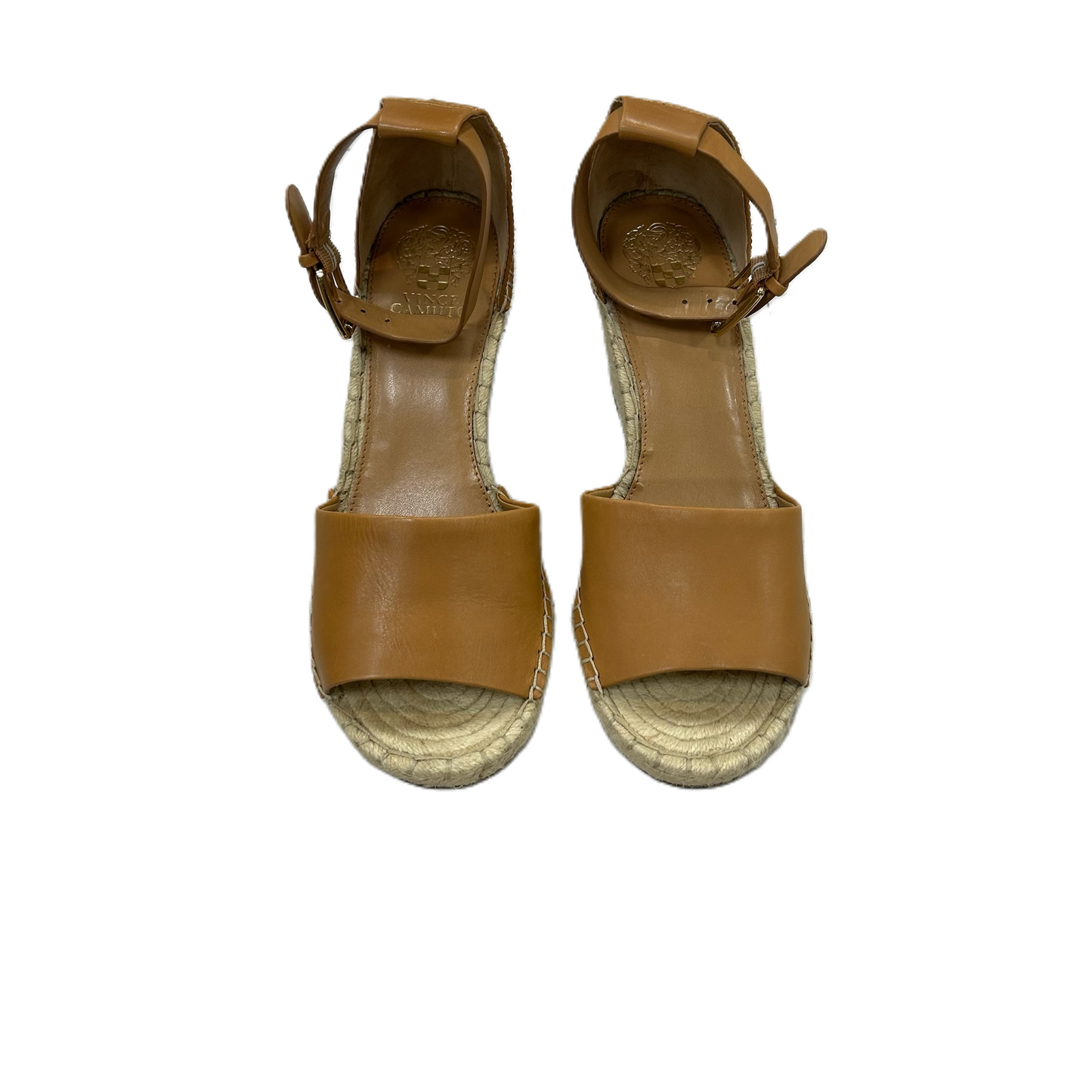 Brown Sandals Heels Wedge By Vince Camuto, Size: 11