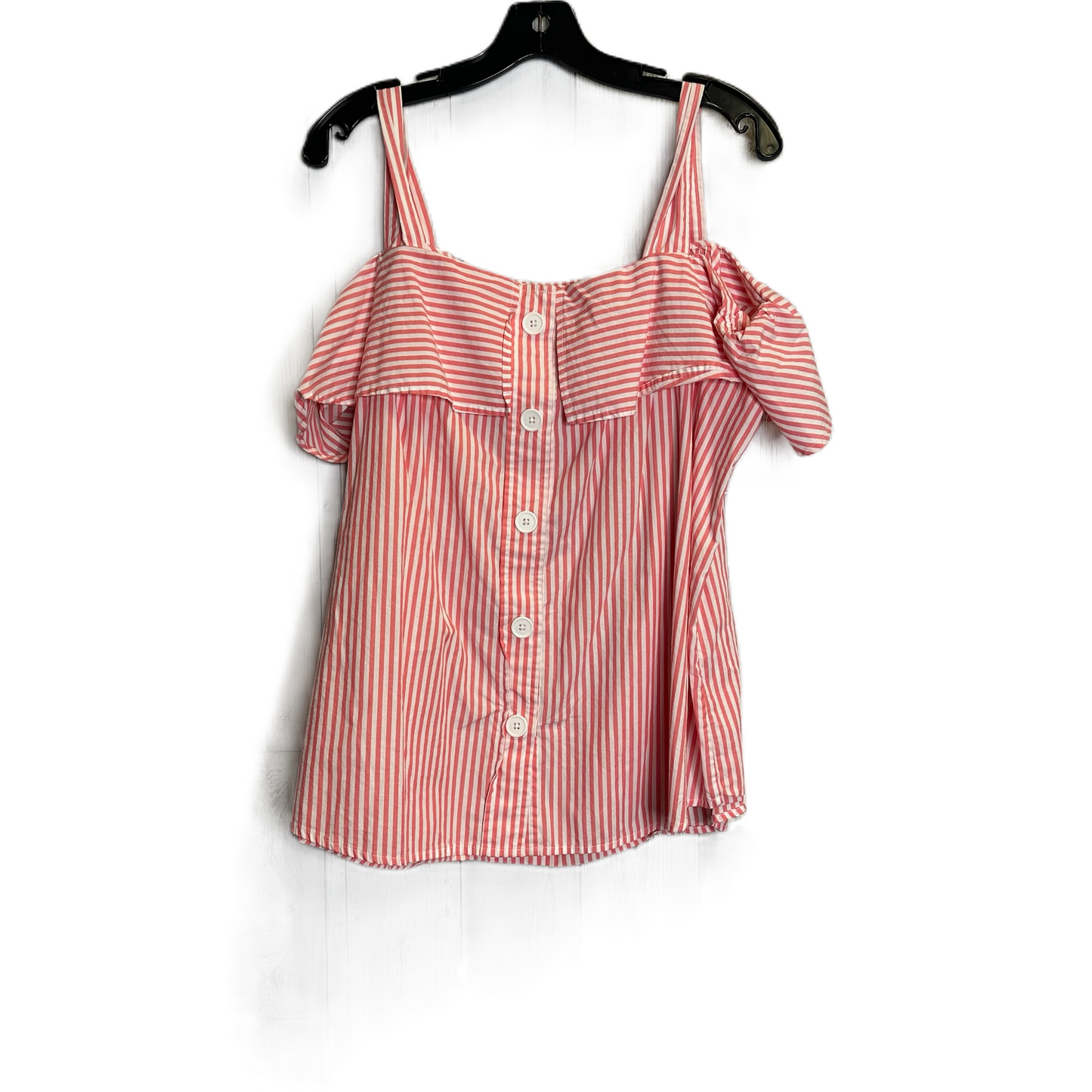 Red & White Top Short Sleeve By Crown And Ivy, Size: 2x