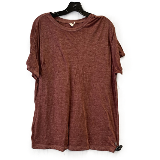 Purple Top Short Sleeve By Free People, Size: L