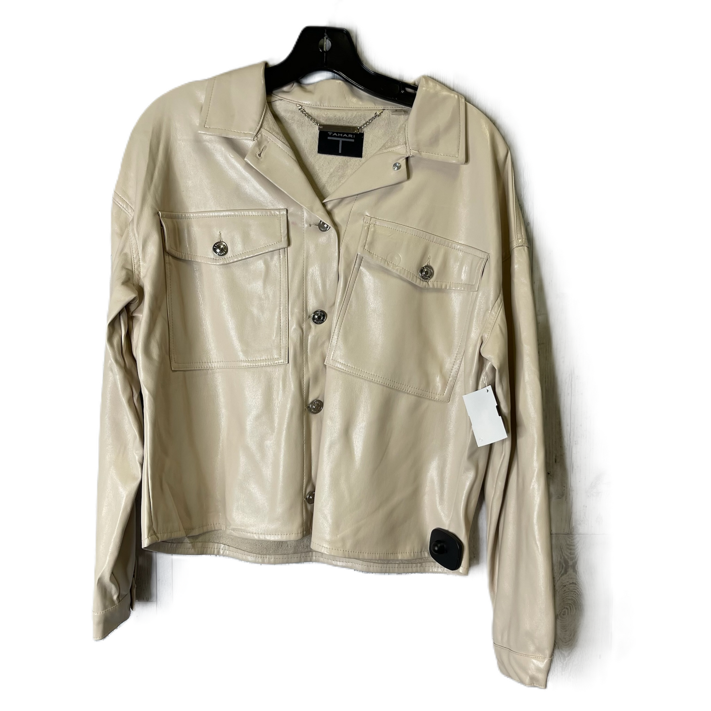 Jacket Shirt By T Tahari In Cream, Size: S