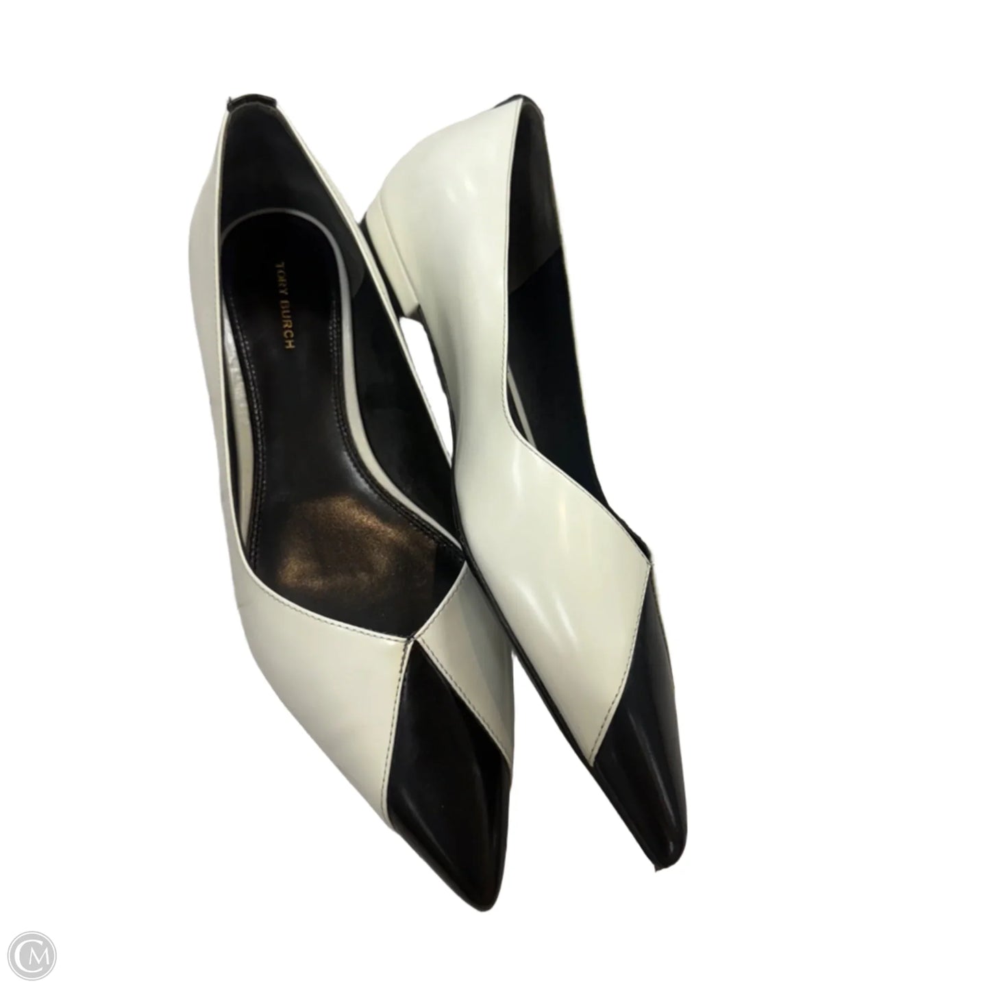 Shoes Designer By Tory Burch In Black & Cream, Size: 10.5