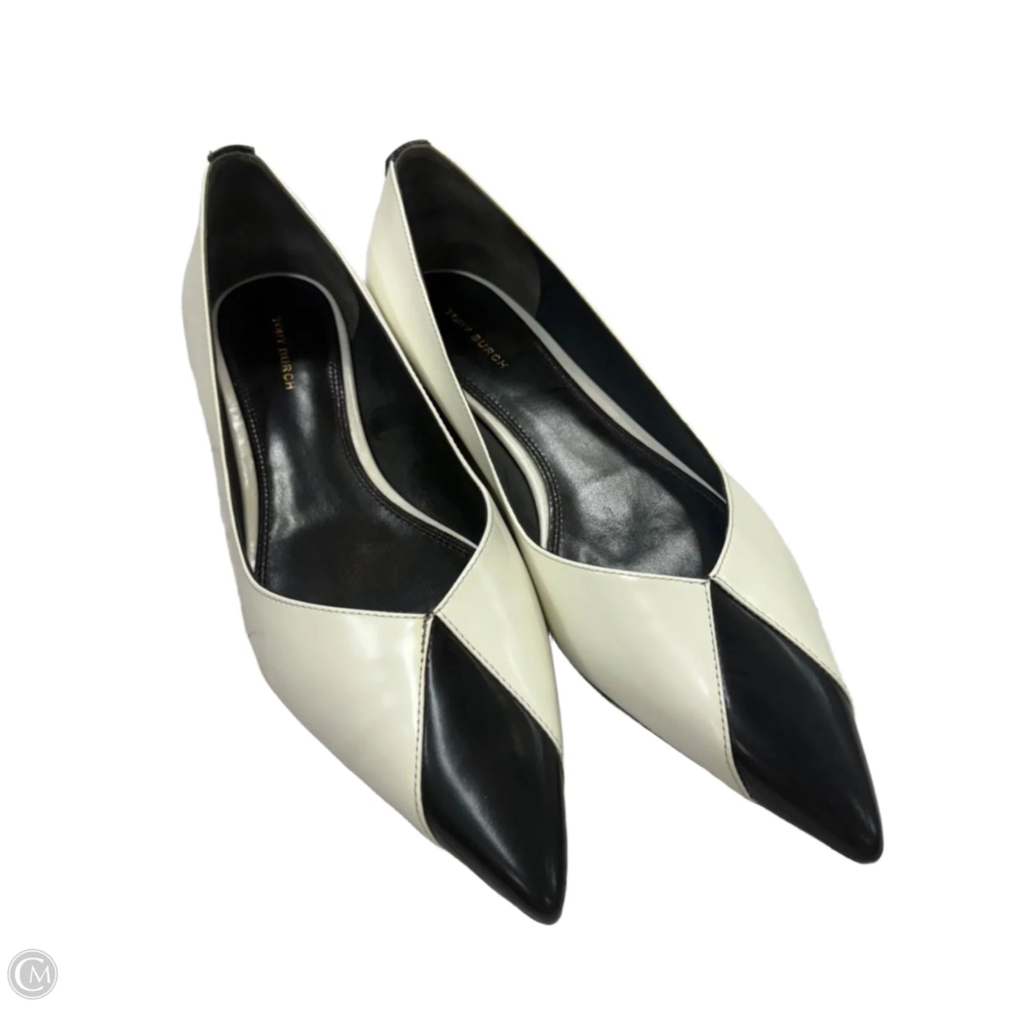 Shoes Designer By Tory Burch In Black & Cream, Size: 10.5