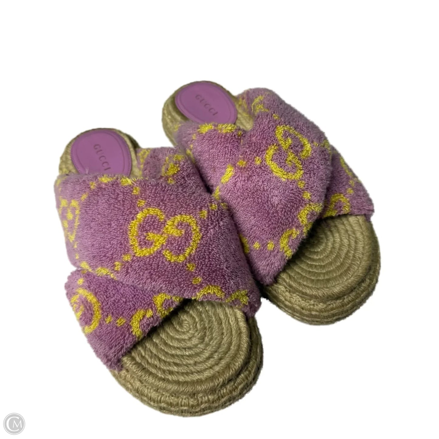 Sandals Luxury Designer By Gucci In Purple, Size: 8