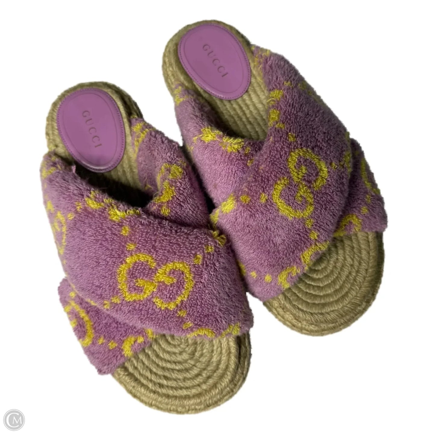 Sandals Luxury Designer By Gucci In Purple, Size: 8