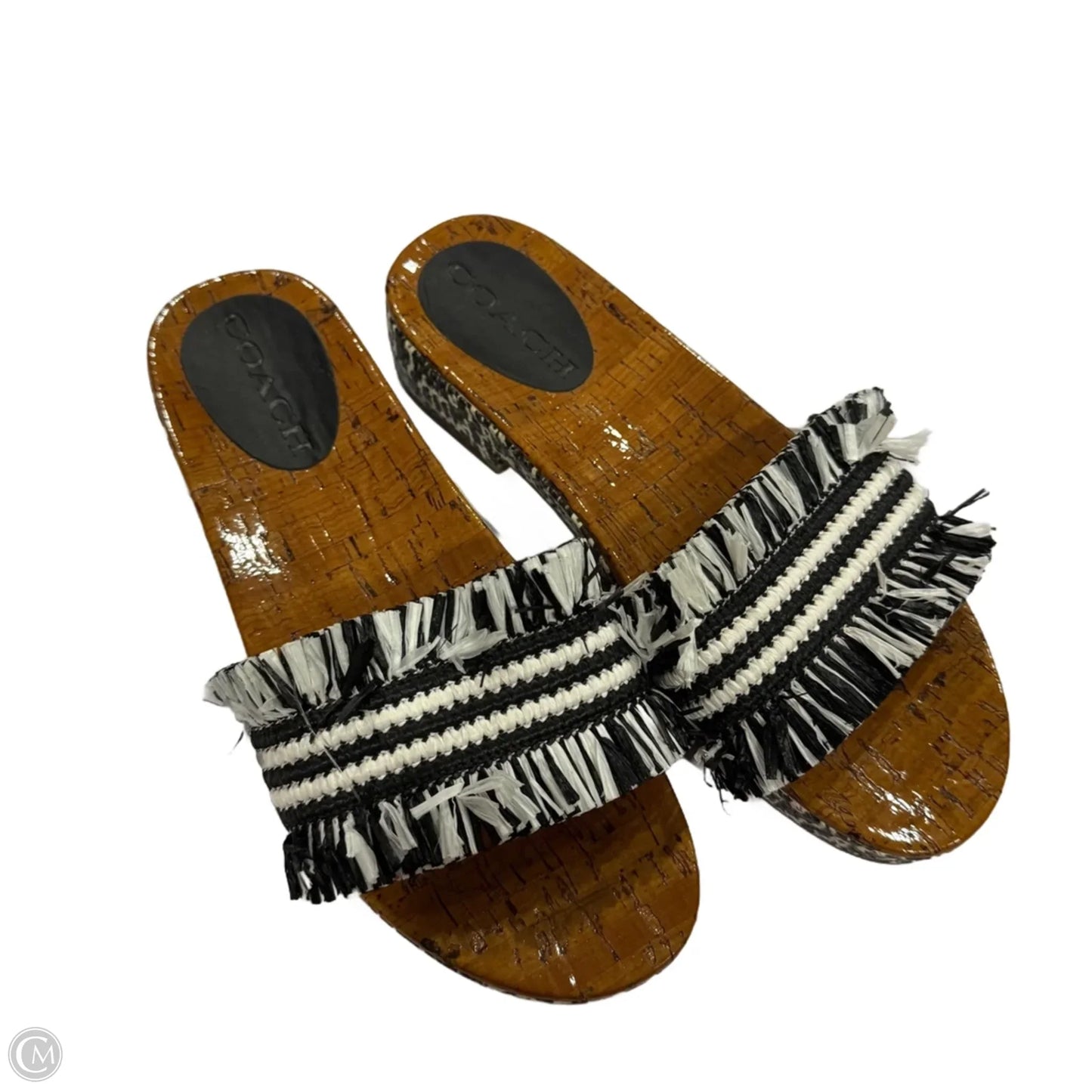 Sandals Flats By Cmc In Black & White, Size: 6