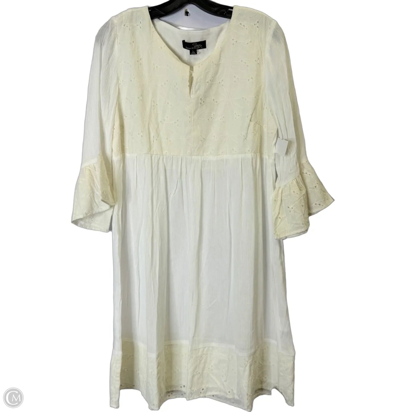 Dress Casual Short By Suzanne Betro In Cream, Size: L