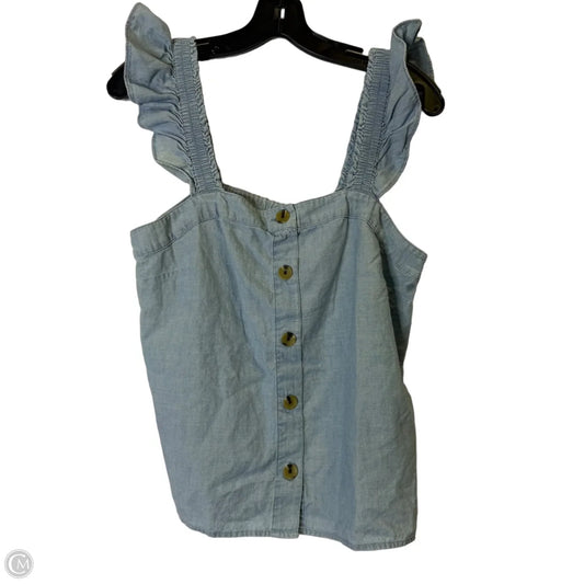Top Sleeveless By J. Crew In Blue, Size: S