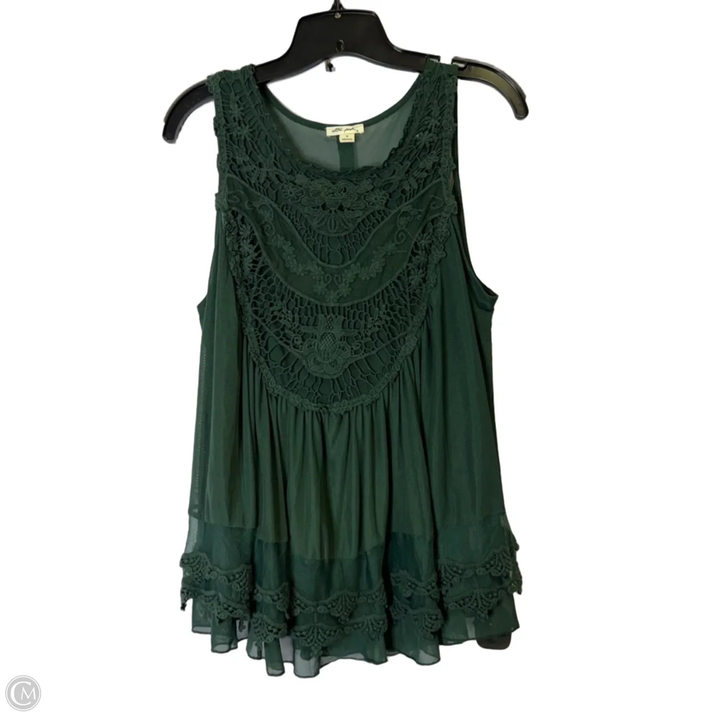Top Sleeveless By Ultra Pink In Green, Size: M