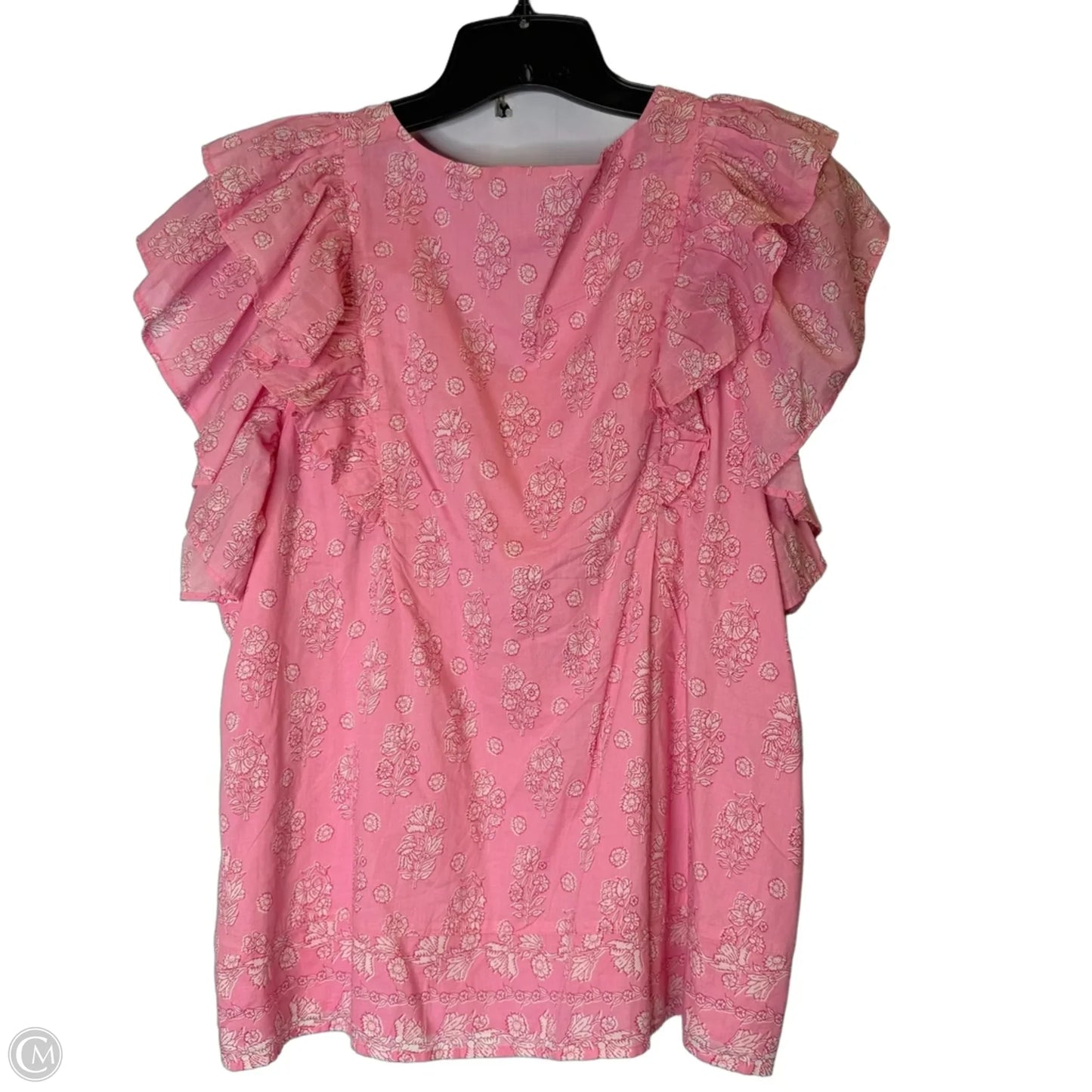 Blouse Short Sleeve By Crown And Ivy In Pink, Size: Xxl