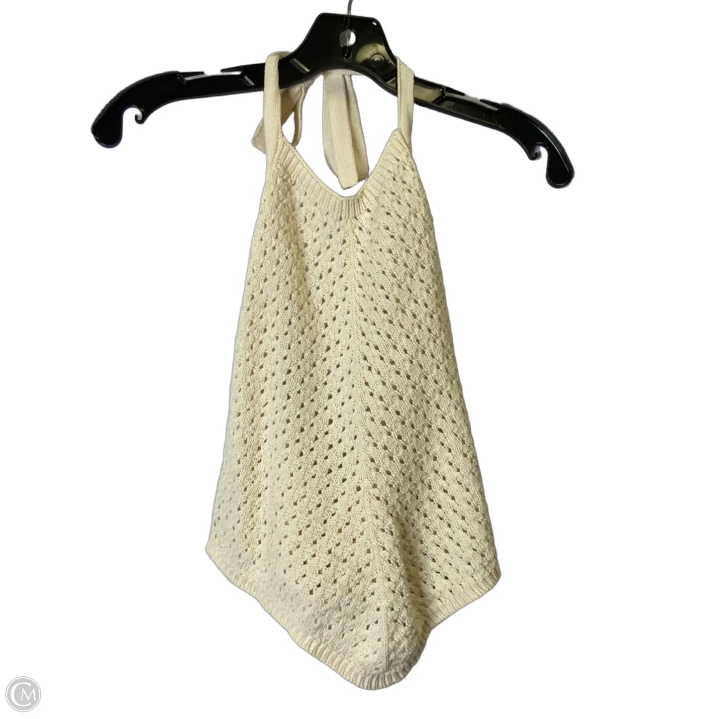 Top Sleeveless By Guess In Cream, Size: M