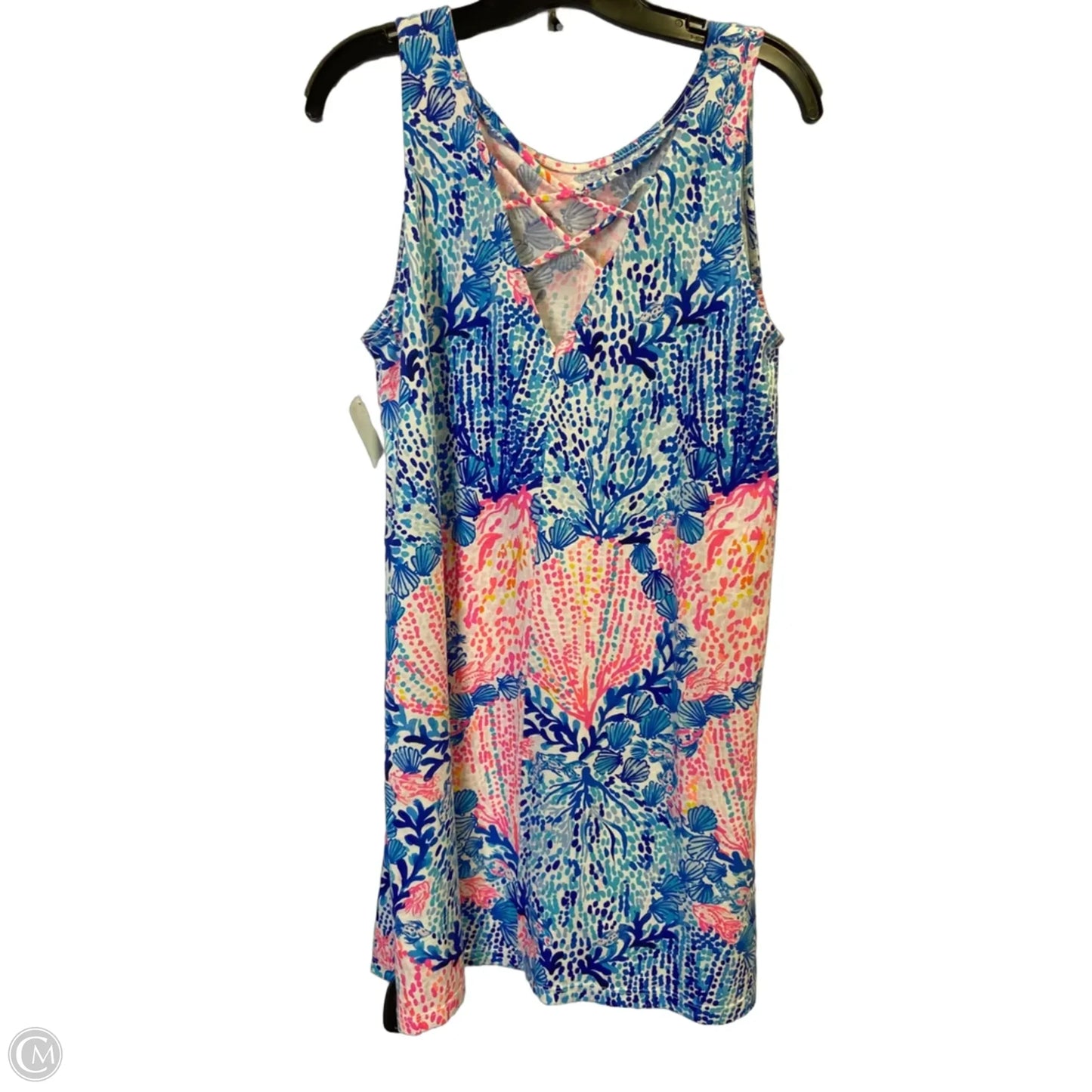 Dress Casual Short By Cma In Blue & Pink, Size: L