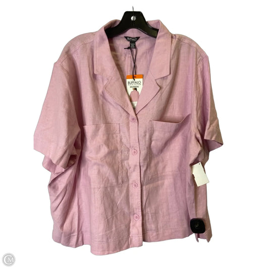 Top Short Sleeve By Buffalo David Bitton In Pink, Size: Xxl