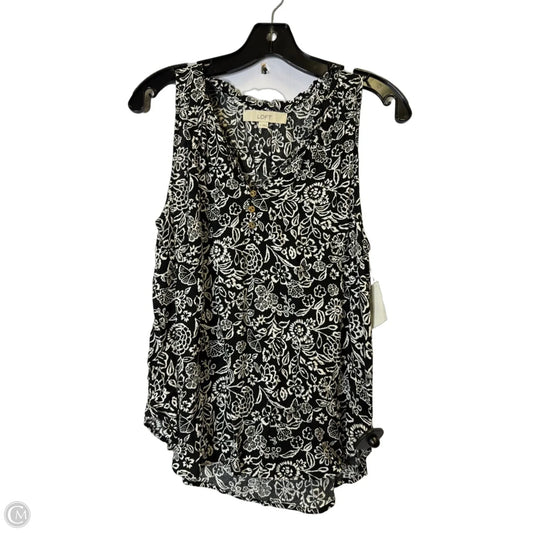 Top Sleeveless By Loft In Black, Size: M